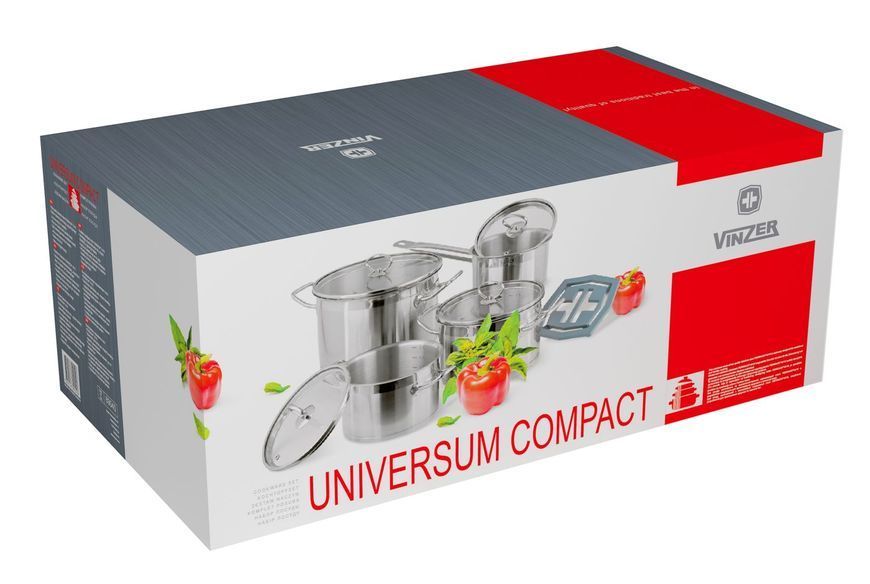 Набір посуду Vinzer Universum Compact 9 предметів 50040 фото